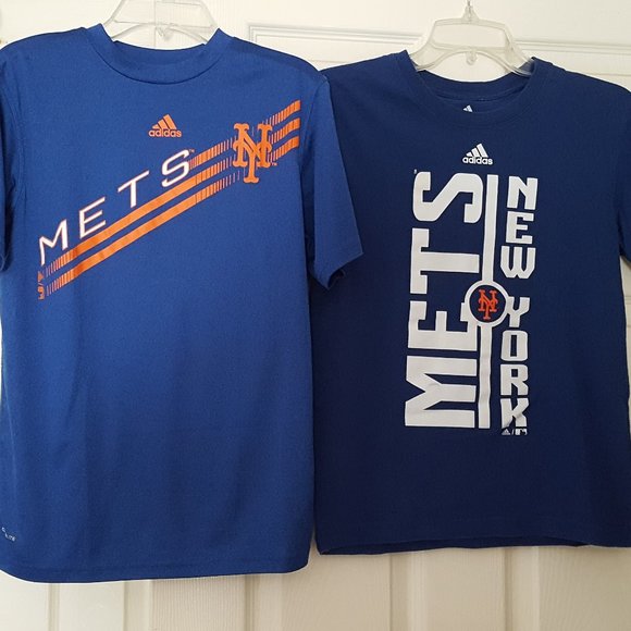 New York Mets Adidas Short Sleeve Tshirts Youth Boys Med 10/12 *READ - Picture 2 of 7